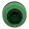 Picture of Antimicrobial Flush mounted push button head, Harmony XB5, plastic, green, 30mm, spring return, unmarked