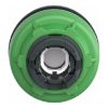 Picture of Head for illuminated push button, Harmony XB5, antimicrobial, plastic, green flush mounted, 30mm, universal LED,