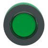 Picture of Head for illuminated push button, Harmony XB5, antimicrobial, plastic, green flush mounted, 30mm, universal LED,