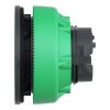 Picture of Head for illuminated push button, Harmony XB5, antimicrobial, plastic, green flush mounted, 30mm, universal LED,