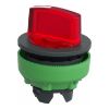 Picture of Head for illuminated selector switch, Harmony XB5, plastic, red handle, universal LED, 2 positions, stay put