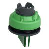 Picture of Head for illuminated selector switch, Harmony XB5, plastic, green handle, flush mounted, universal LED, 3 positions