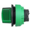 Picture of Head for illuminated selector switch, Harmony XB5, plastic, green handle, flush mounted, universal LED, 2 positions