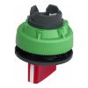 Picture of Head for illuminated selector switch, Harmony XB5, plastic, red handle, universal LED, 2 positions, spring return