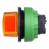 Picture of Head for illuminated selector switch, Harmony XB5, plastic, orange handle, universal LED, 2 positions, spring return
