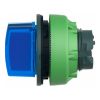 Picture of Head for illuminated selector switch, Harmony XB5, plastic, blue handle, universal LED, 3 positions, to center