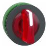 Picture of Head for illuminated selector switch, Harmony XB5, plastic, red handle, universal LED, 3 positions, left to center