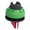 Picture of Head for illuminated selector switch, Harmony XB5, plastic, red handle, universal LED, 3 positions, left to center