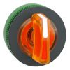 Picture of Head for illuminated selector switch, Harmony XB5, plastic, orange, universal LED, 3 positions, spring return