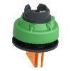 Picture of Head for illuminated selector switch, Harmony XB5, plastic, orange, universal LED, 3 positions, spring return