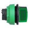 Picture of Head for illuminated selector switch, Harmony XB5, plastic, green handle, universal LED, 3 positions, right to center