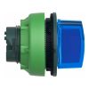Picture of Head for illuminated selector switch, Harmony XB5, plastic, blue handle, universal LED, 3 positions, right to center