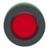 Picture of Head for pilot light, Harmony XB5, antimicrobial, plastic, red, 30mm, universal LED, plain lens