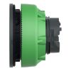 Picture of Head for illuminated push button, Harmony XB5, antimicrobial, green, white, 30mm, universal LED, plain lens