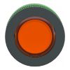 Picture of Head for illuminated push button, Harmony XB5, antimicrobial, plastic, orange, 30mm, universal LED, plain lens