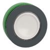 Picture of Head for illuminated push button, Harmony XB5, antimicrobial, plastic, white, 30mm, universal LED, plain lens