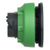 Picture of Head for illuminated push button, Harmony XB5, antimicrobial, plastic, red, 30mm, universal LED, plain lens