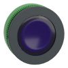 Picture of Head for illuminated push button, Harmony XB5, antimicrobial, plastic, blue, 30mm, universal LED, plain lens