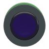 Picture of Head for illuminated push button, Harmony XB5, antimicrobial, plastic, blue, 30mm, universal LED, plain lens
