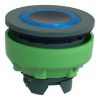 Picture of Head for illuminated push button, Harmony XB5, plastic, blue flush mounted, 30mm, universal LED, illuminated ring