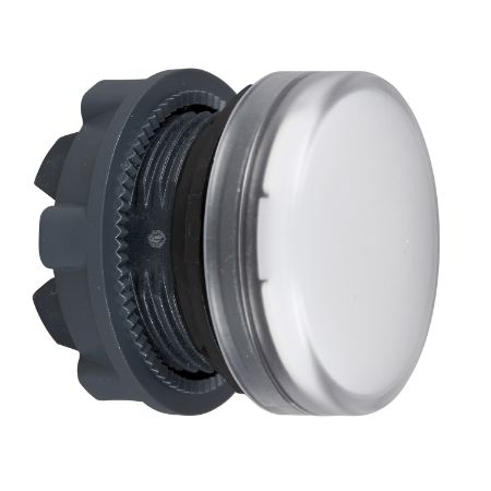 Picture of Head for pilot light, Harmony XB5, metal, white, 22mm, plain lens for BA9s bulb