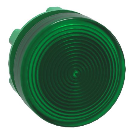 Picture of Head for pilot light, Harmony XB5, green, 22mm, with grooved lens, universal LED