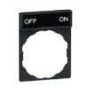 Picture of Legend holder 30x40mm, Harmony XB4, plastic, with legend 8x27mm, marked OFF and ON