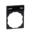 Picture of Legend holder 30x40mm, Harmony XB4, plastic, with legend 8x27mm, marked OFF and ON