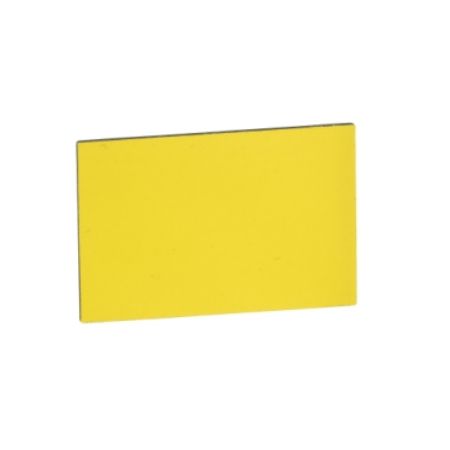 Picture of Unmarked legend 18x27mm for legend holder 30x50mm, Harmony XB4, 1 white side, 1 yellow side
