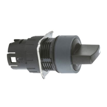 Picture of Head for selector switch, Harmony XB6, black handle, round, 16mm, 3 positions, stay put
