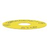 Picture of Marked legend, Harmony XB4, plastic, yellow, 90mm, for emergency stop, marked EMERGENCY STOP with logo ISO13851