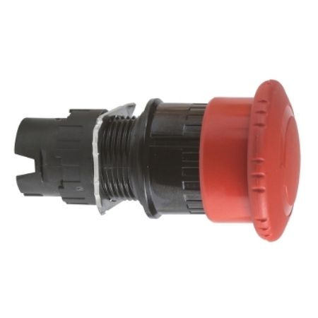 Picture of Head for emergency stop push button, Harmony XB6, red mushroom 30mm, 16mm, trigger latching turn to release, unmarked