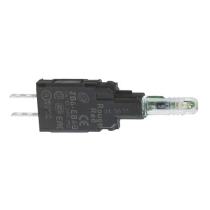 Picture of Complete body for pilot lights, Harmony XB6, red light block with body fixing collar with integral LED 12...24V