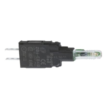 Picture of Complete body for pilot lights, Harmony XB6, red light block with body fixing collar with integral LED 12...24V