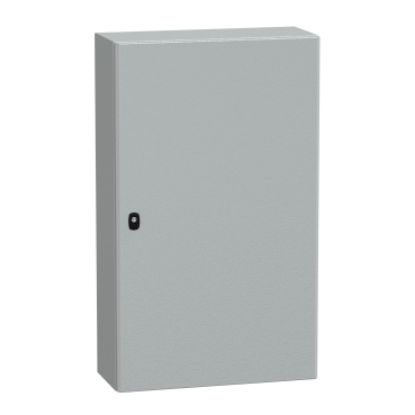 Picture of Wall mounted steel enclosure, PanelSeT S3D, plain door, with mounting plate, 1000x600x250mm, IP66, IK10
