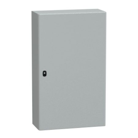 Picture of Wall mounted steel enclosure, PanelSeT S3D, plain door, with mounting plate, 1000x600x250mm, IP66, IK10