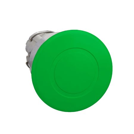 Picture of Head for non illuminated push button, Harmony XB4, green mushroom 40mm, 22mm, latching, push-pull to release, unmarked