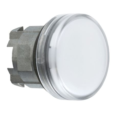 Picture of Head for pilot light, Harmony XB4, metal, white, 22mm, plain lens for BA9s bulb