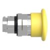Picture of Mushroom push button head 40mm, Harmony XB4, metal, yellow, 22mm, latching push pull
