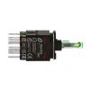 Picture of Complete body for illuminated push button, Harmony XB6, green light block, with body fixing collar, integral LED, 12...24V, 1NO + 1NC