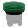 Picture of Head for pilot light, Harmony XB4, metal, green, 22mm, universal LED, grooved lens