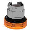 Picture of Head for pilot light, Harmony XB4, orange, 22mm, with grooved lens, universal LED