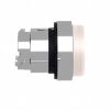 Picture of Harmony XB4, Head for illuminated push button, metal, white projecting, 22mm, universal LED, spring return, plain lens