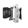 Picture of Pilot light, Harmony XB4,metal, green flush mounted, 30mm, universal LED, plain lens, 24V AC DC