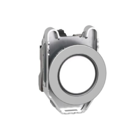 Picture of Pilot light, Harmony XB4,metal, white flush mounted, 30mm, universal LED, plain lens, 110...120V AC