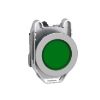 Picture of Pilot light, Harmony XB4,metal, green flush mounted, 30mm, universal LED, plain lens, 110...120V AC