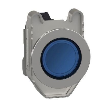 Picture of Pilot light, Harmony XB4,metal, blue flush mounted, 30mm, universal LED, plain lens, 230...240V AC