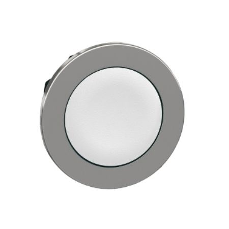 Picture of Flush mounted push button head, Harmony XB4, metal, white, 30mm, spring return, unmarked