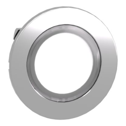 Picture of Head for illuminated push button, Harmony XB4, metal, white flush mounted, 30mm, universal LED, for legend of insertion