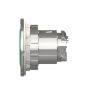 Picture of Flush mounted push button head, Harmony XB4, metal, green, 30mm, spring return, unmarked